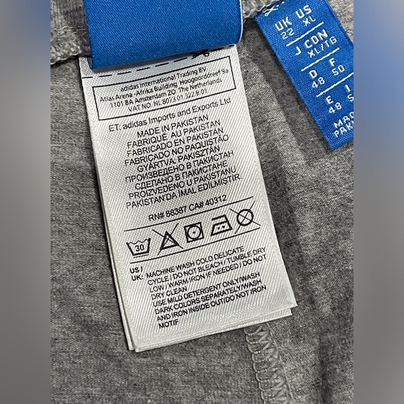 Adidas Kids Gray Joggers with White Stripes - Picture 7 of 12